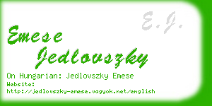 emese jedlovszky business card